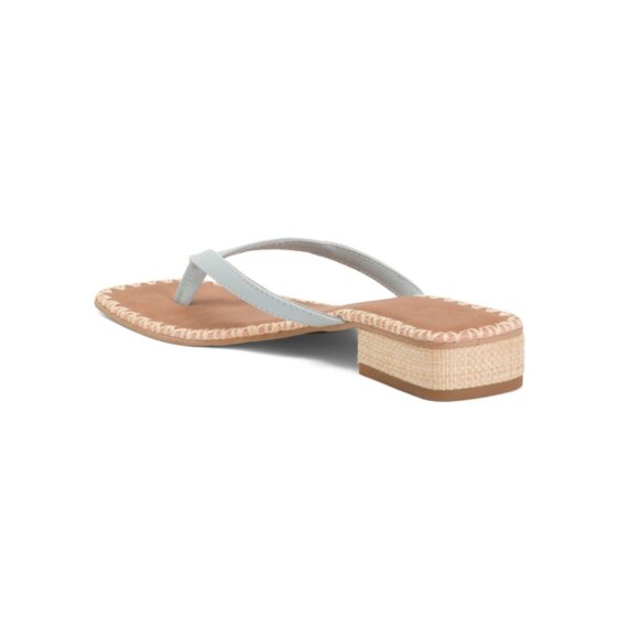 DOLCE VITA Ice Blue Leather Barty Thong Sandals - Picture 2 of 2